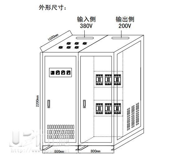 三相380v變200v變壓器